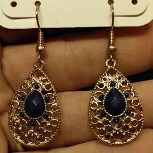 Beautiful Blue & Gold Earrings
